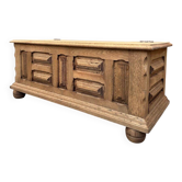 Oak storage bench