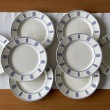 8 old earthenware plates from LUNEVILLE K & G
