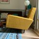 Fauteuil jaune moutarde vintage