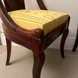 Pair of mahogany empire chairs