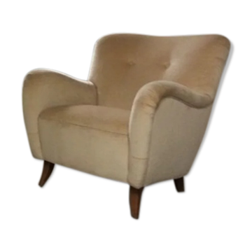 1/2 Fauteuil club Teddy organique années 50 60