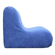 Vintage 70s fireside chair reupholstered in blue