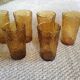 Série de 6 verres ambres