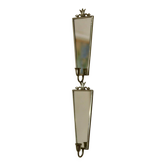Paire de appliques en étain suédois du milieu du siècle avec miroir par Svenskt Tenn