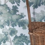 Wicker wheeled trolley