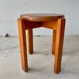 tabourets vintage en bois massif – design scandinave empilabl
