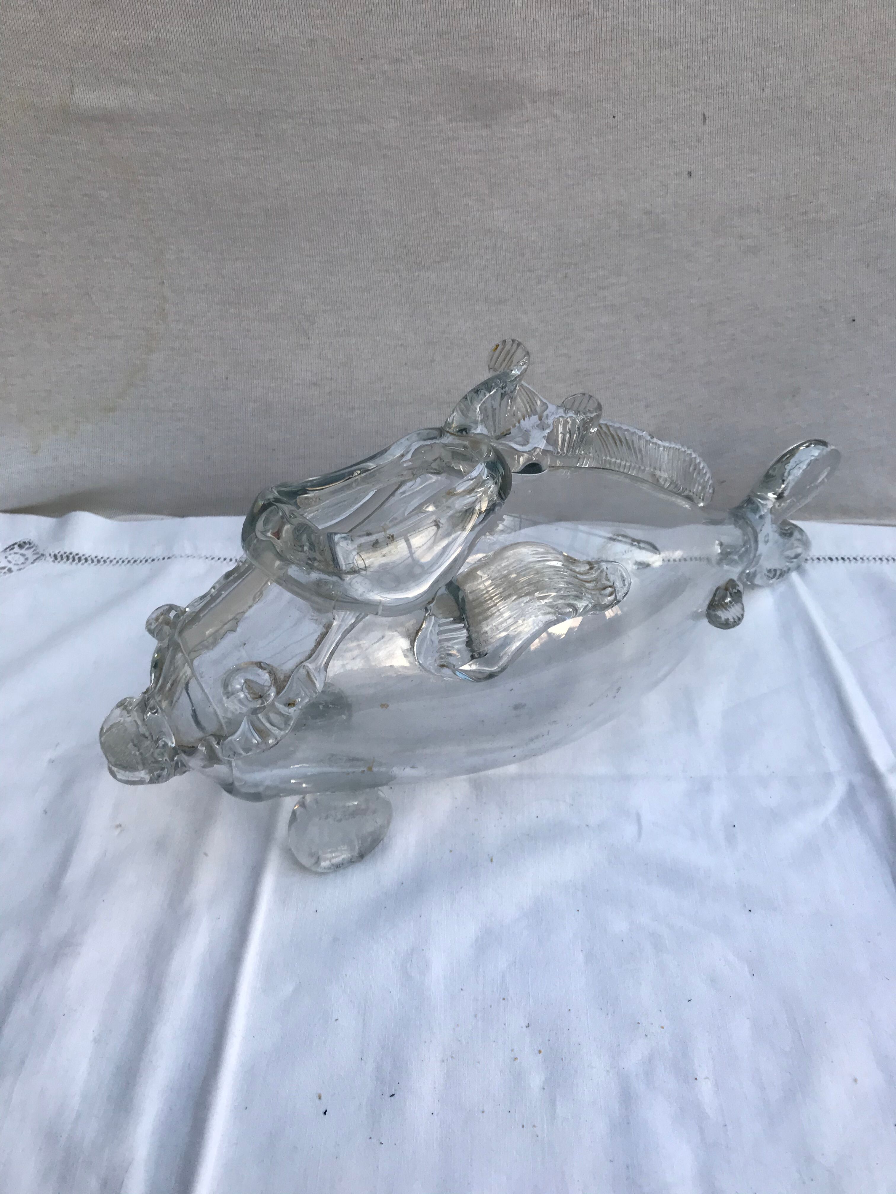 Ancient vase shape fish glass