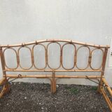 Double bamboo bed and bedside