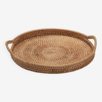 Handcrafted Vintage Rattan Tray