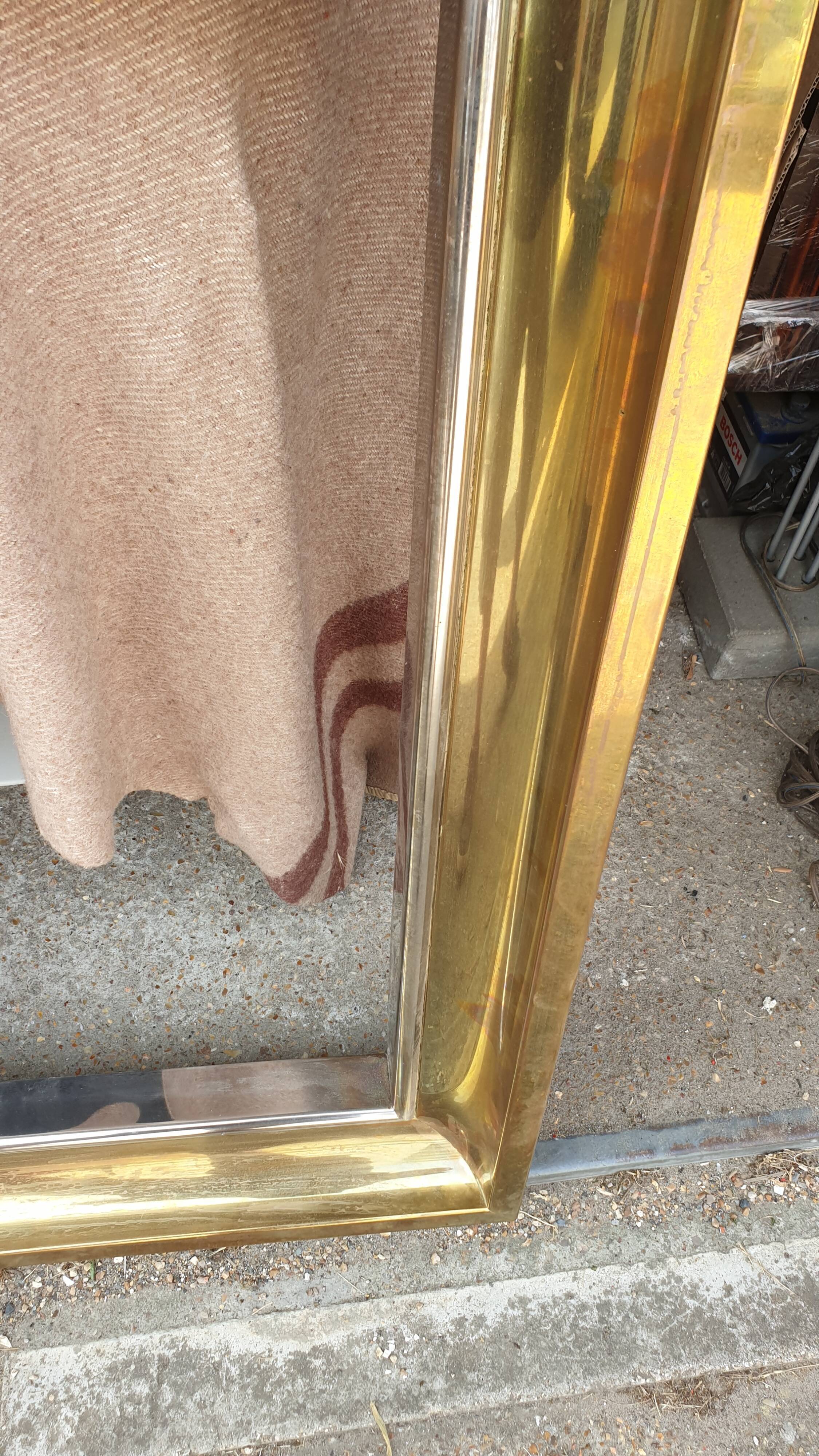 Brass frame fireplace