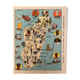 Affiche ancienne carte de Madagascar (faune) - 1931