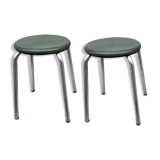 Set of 2 stools in green bakelit