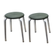 Set of 2 stools in green bakelit