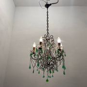 Green Murano Macaroni Chandelier 1950’s