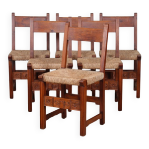 Ensemble de 6 chaises - 1950
