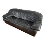 Black leather sofa, original sofa