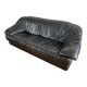 Black leather sofa, original sofa