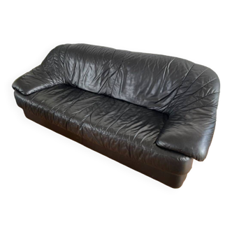 Black leather sofa, original sofa