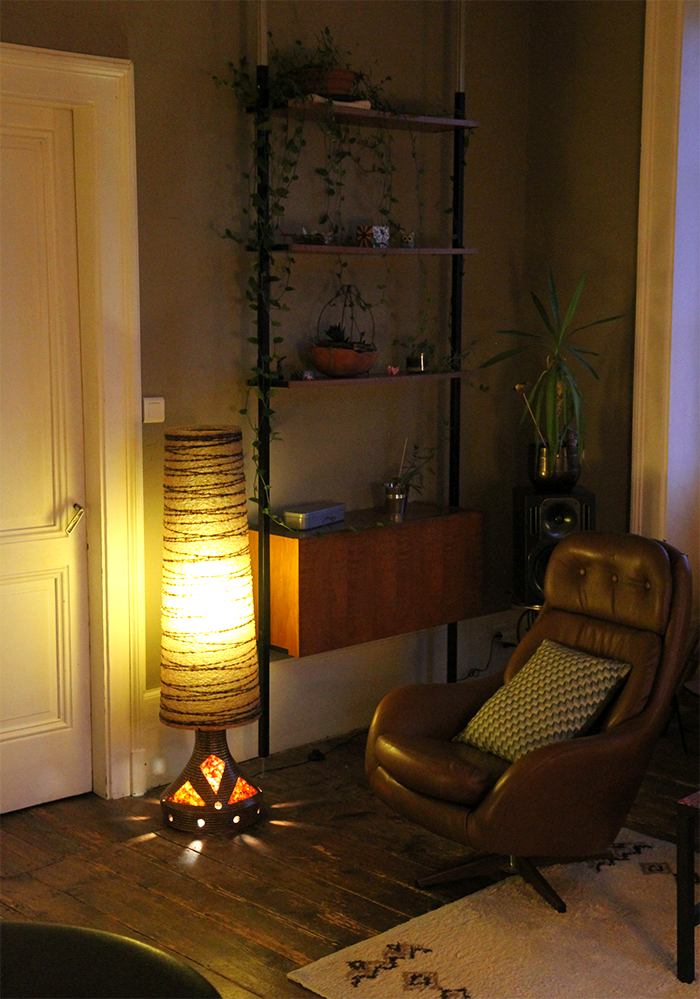 1960 Accolay ceramic and resin floor lamp