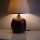 Vintage turned stoneware lamp
