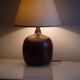 Vintage turned stoneware lamp