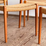 Set of 6 #71 teak chairs by Niels O. Møller, JL. Moller Mid Century