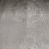 Bedspread in woven white cotton, double bed