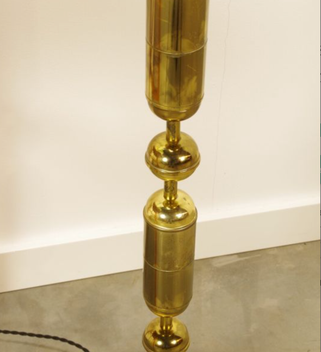 Vintage brass floor lamp | Kamenicky Senov