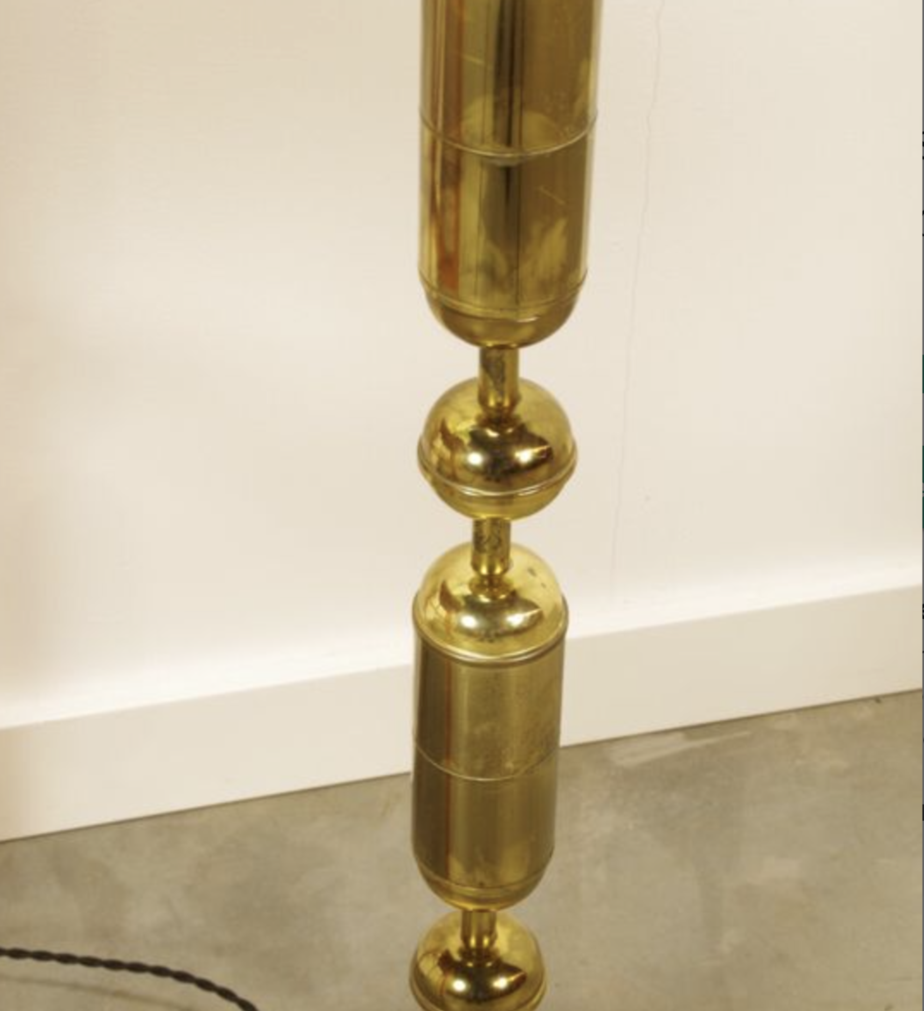 Vintage brass floor lamp | Kamenicky Senov