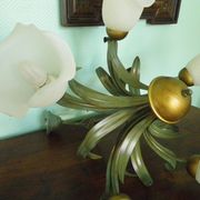 Five Pendant Lights with Frosted White Glass, 1970s