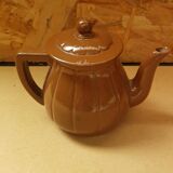 Old vintage brown ceramic romeo teapot