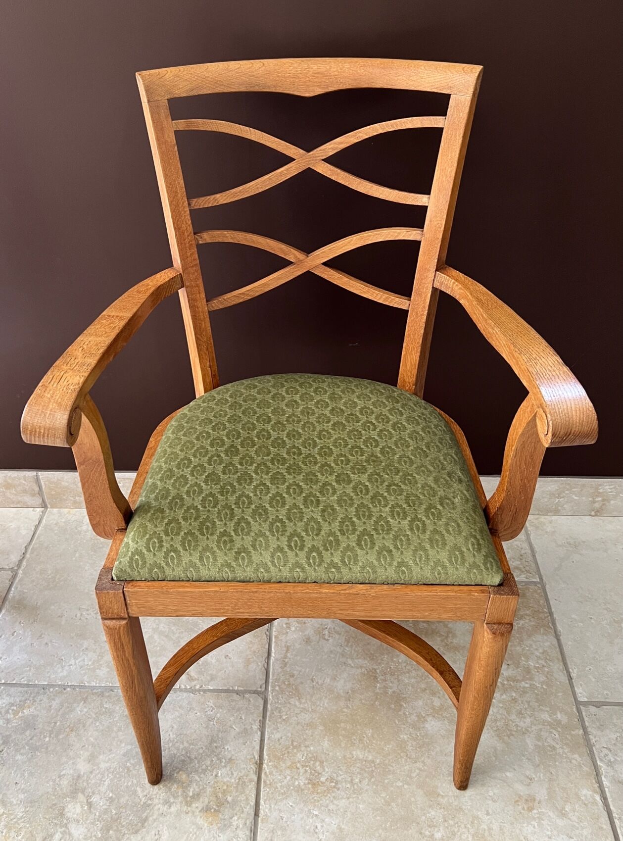Paire de fauteuils Baptistin Spade 1940 en chêne clair
