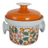 Vegetable flat tureen orange vintage 1970 Wunsiedel Bavaria Germany