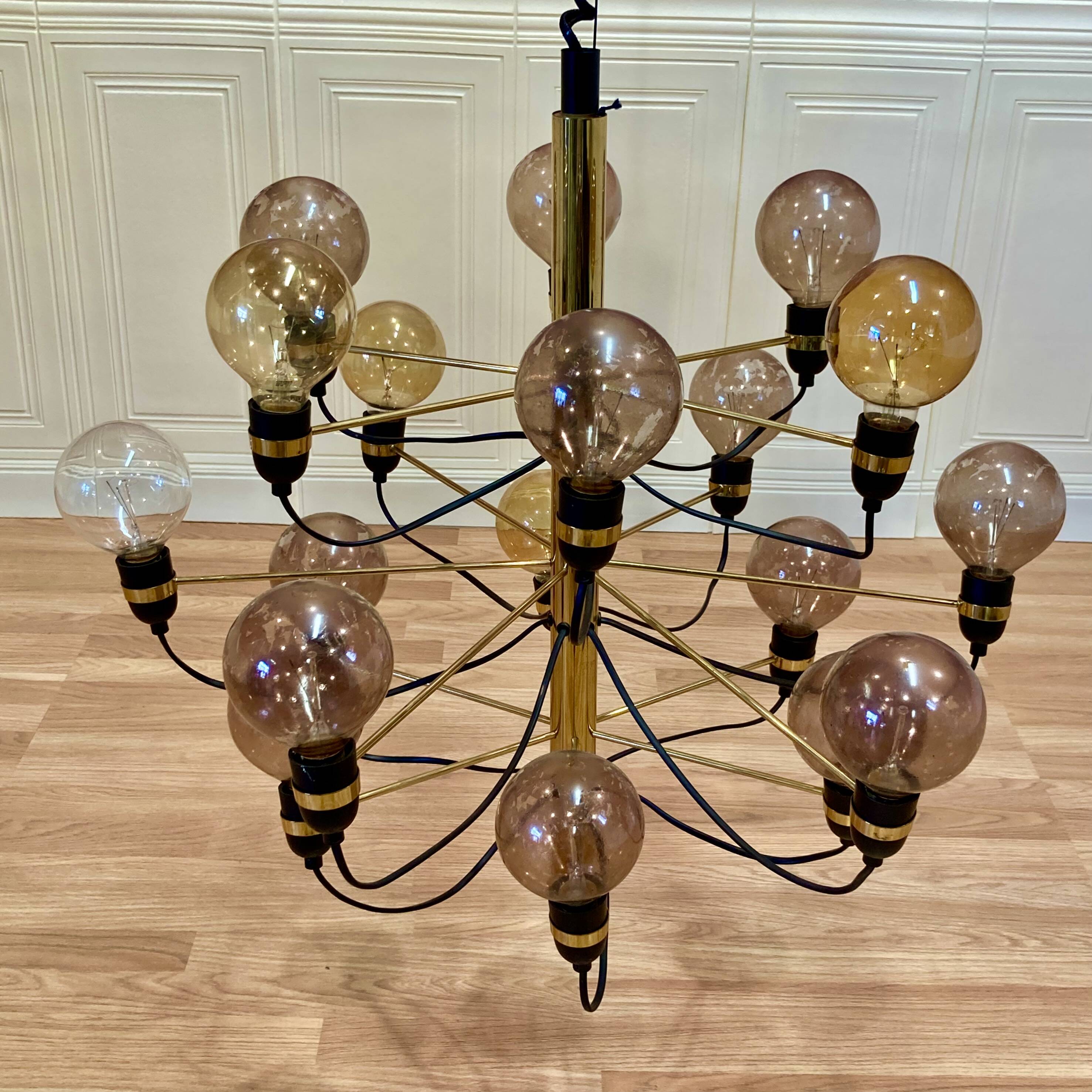 Grande suspension design métal d'époque