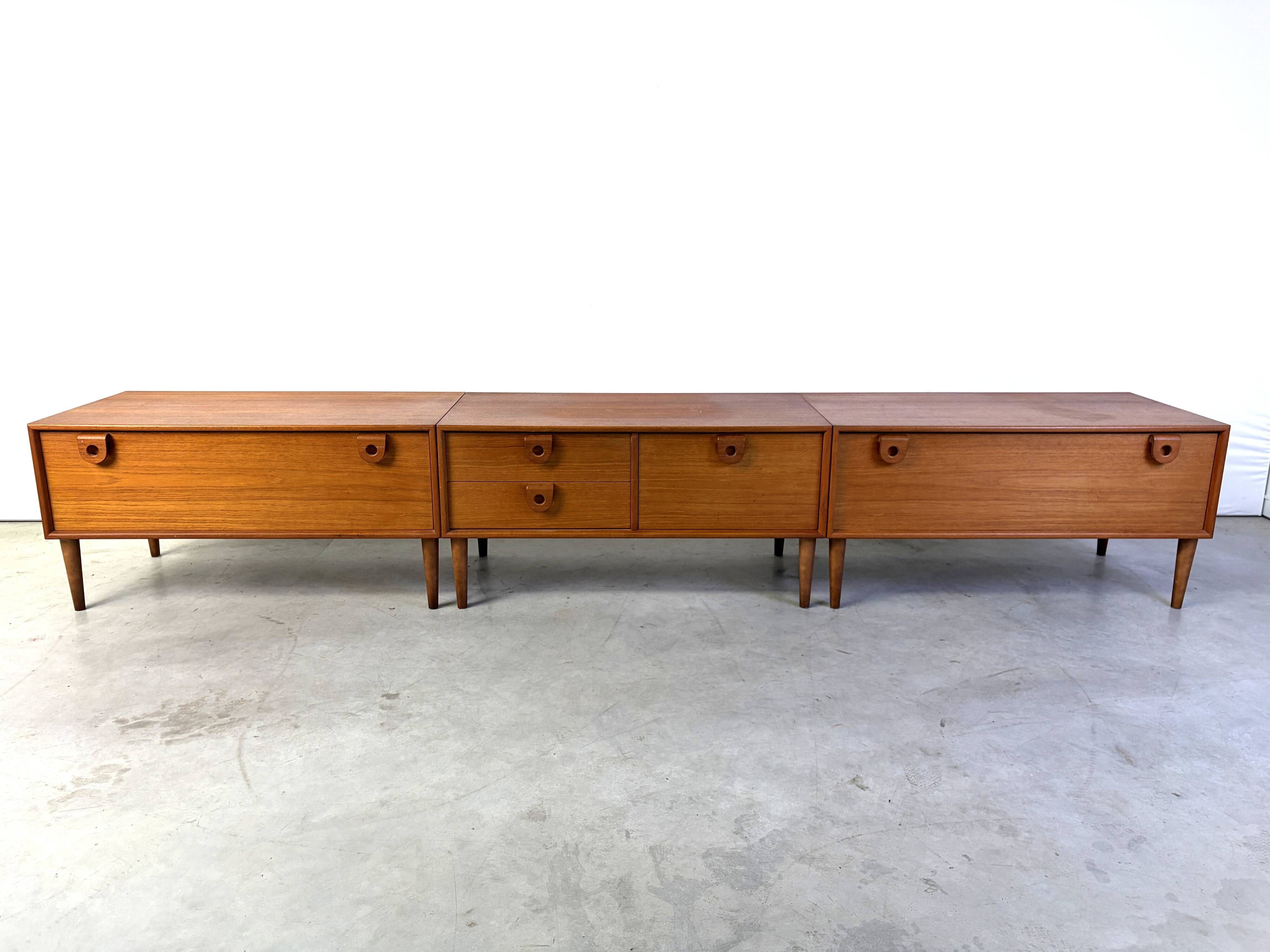 Large mid-century teak lowboard by RT Möbel, 1960s - Denmark