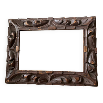 Antique handcarved frame   solid wood 30 cm x 22.5 cm