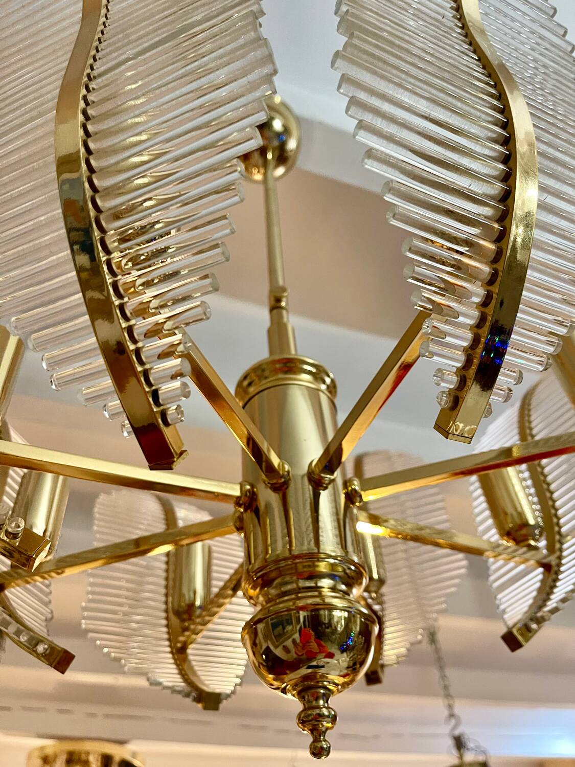 Venini Palm Murano glass chandelier, Italy 1980