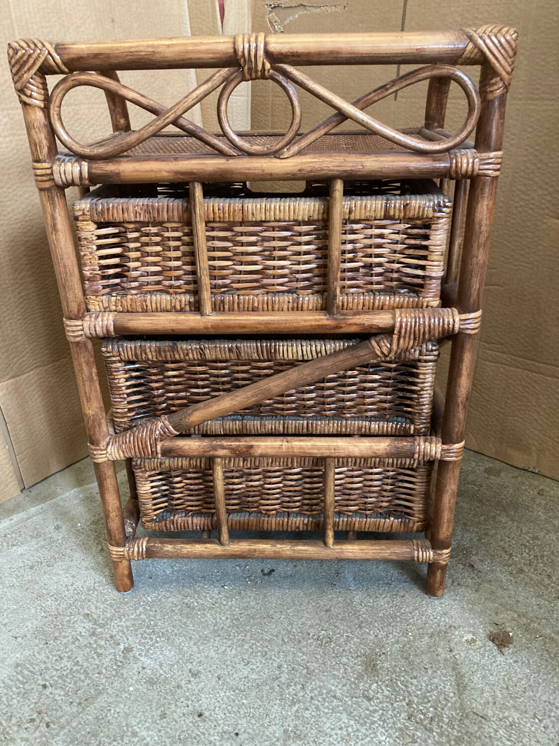 Rattan bedside