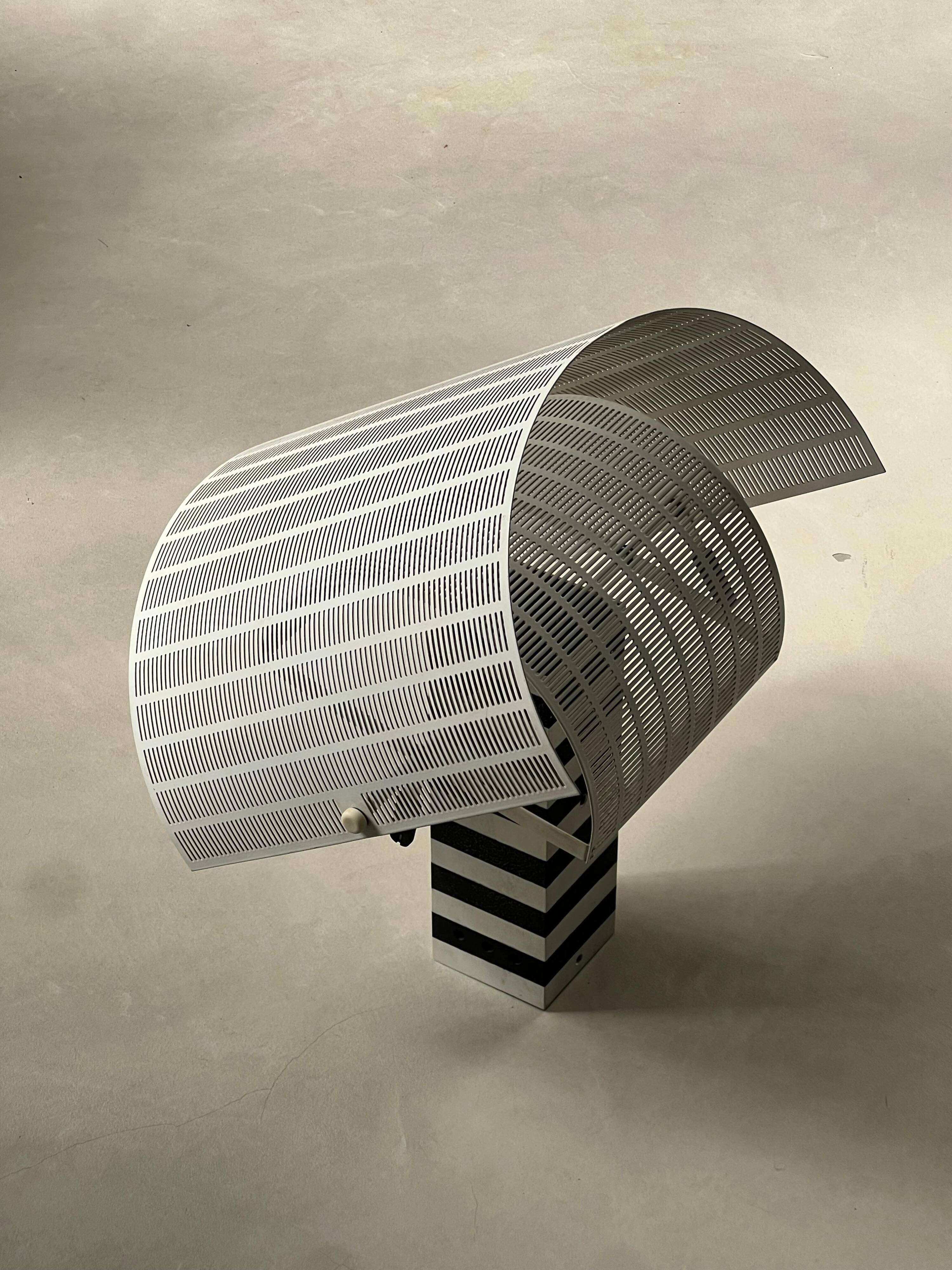 Postmodern Vintage Black White wall Lamp Shogun Mario Botta Artemide 1986 Italy