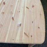 Scandinavian extendable dining table renovated in solid wood 180cm