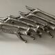 Set of 6 silver-plated fox knife rests