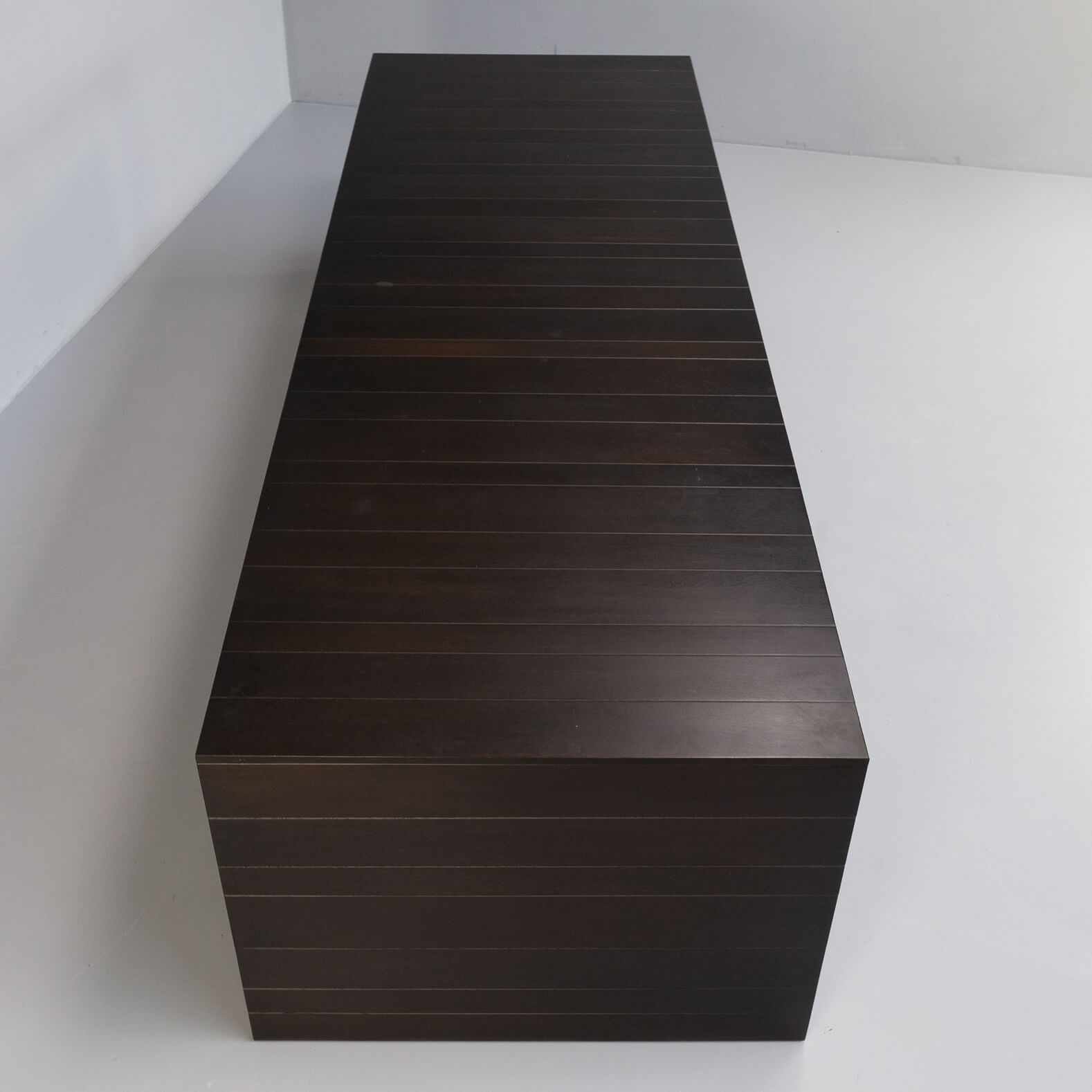 00s Henk Vos ‘black kabbes’ 300cm dining table for Linteloo