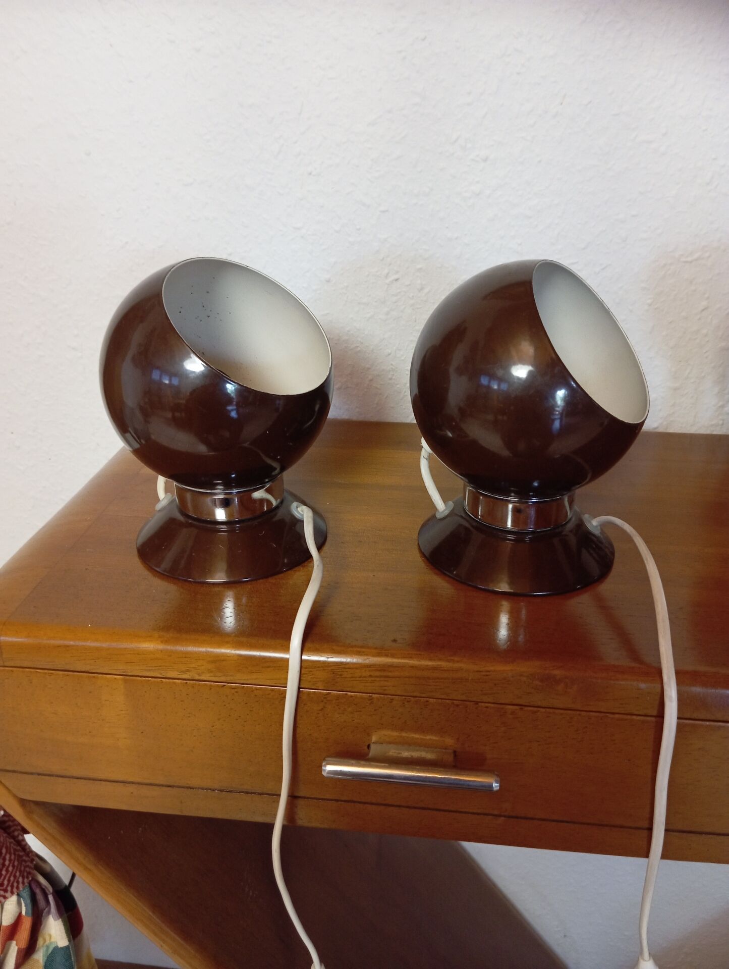 Lampes boule orientables vintage des années 70