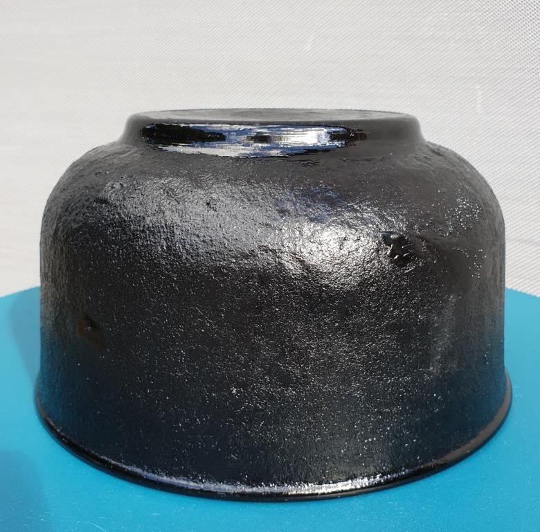 Salad bowl Sierra glass ruby granite frosted Arcoroc 1970