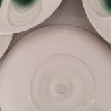 Plates Oysters Shellfish Seafood Earthenware Salins Vintage