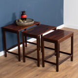 Retro Teak 1960s Mid Century Nest Of Tables Coffee Tables By E W Bach Odense Møbelfabrik