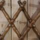 Old turned wooden wall coat rack