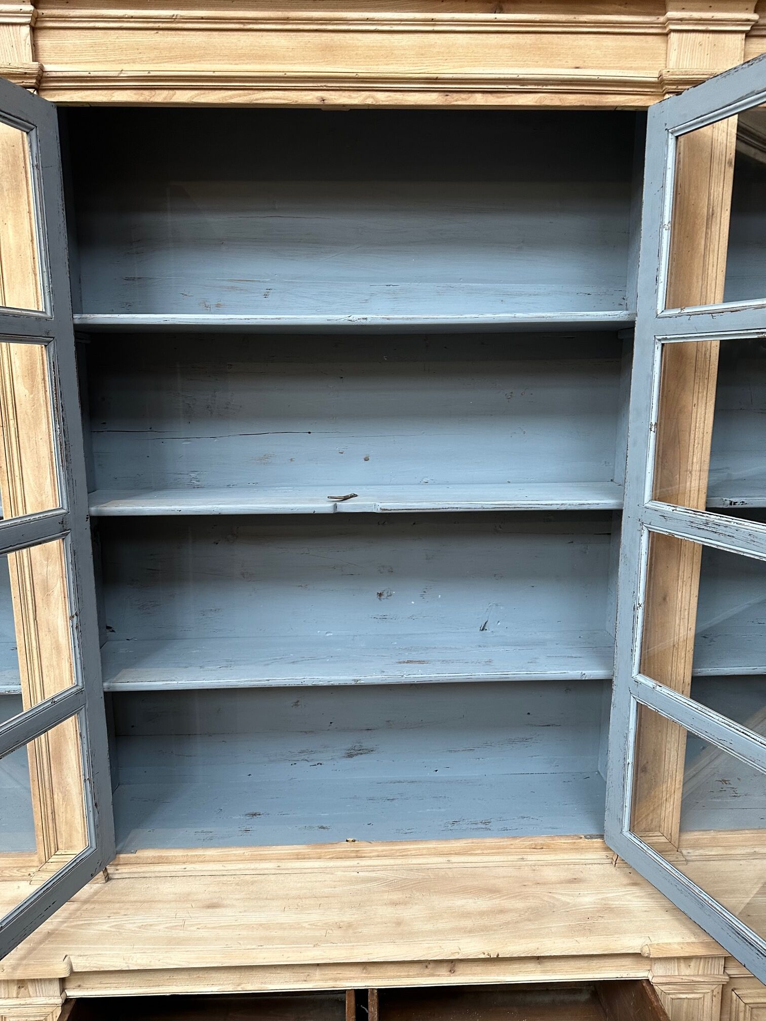 Solid elm display case