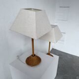Pair of wicker table lamps from the 60s