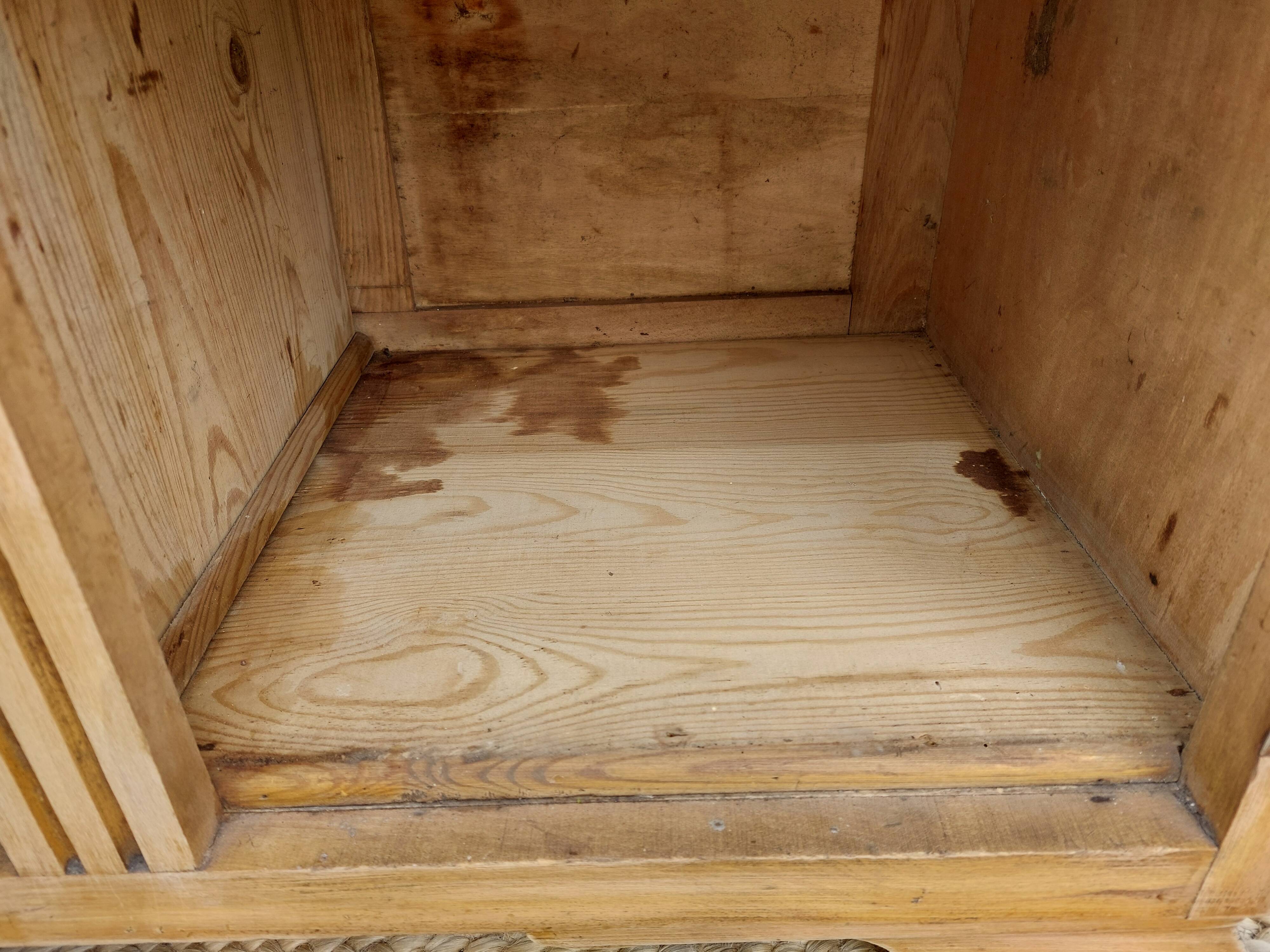 Mado buffet in wood, marble and copper, restored